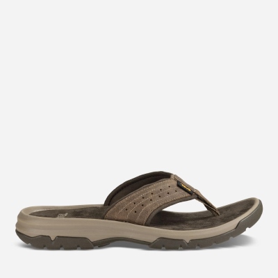 Teva Langdon Flip - Men's Teva Hiking Sandals - Brown | India (MALQ58406)